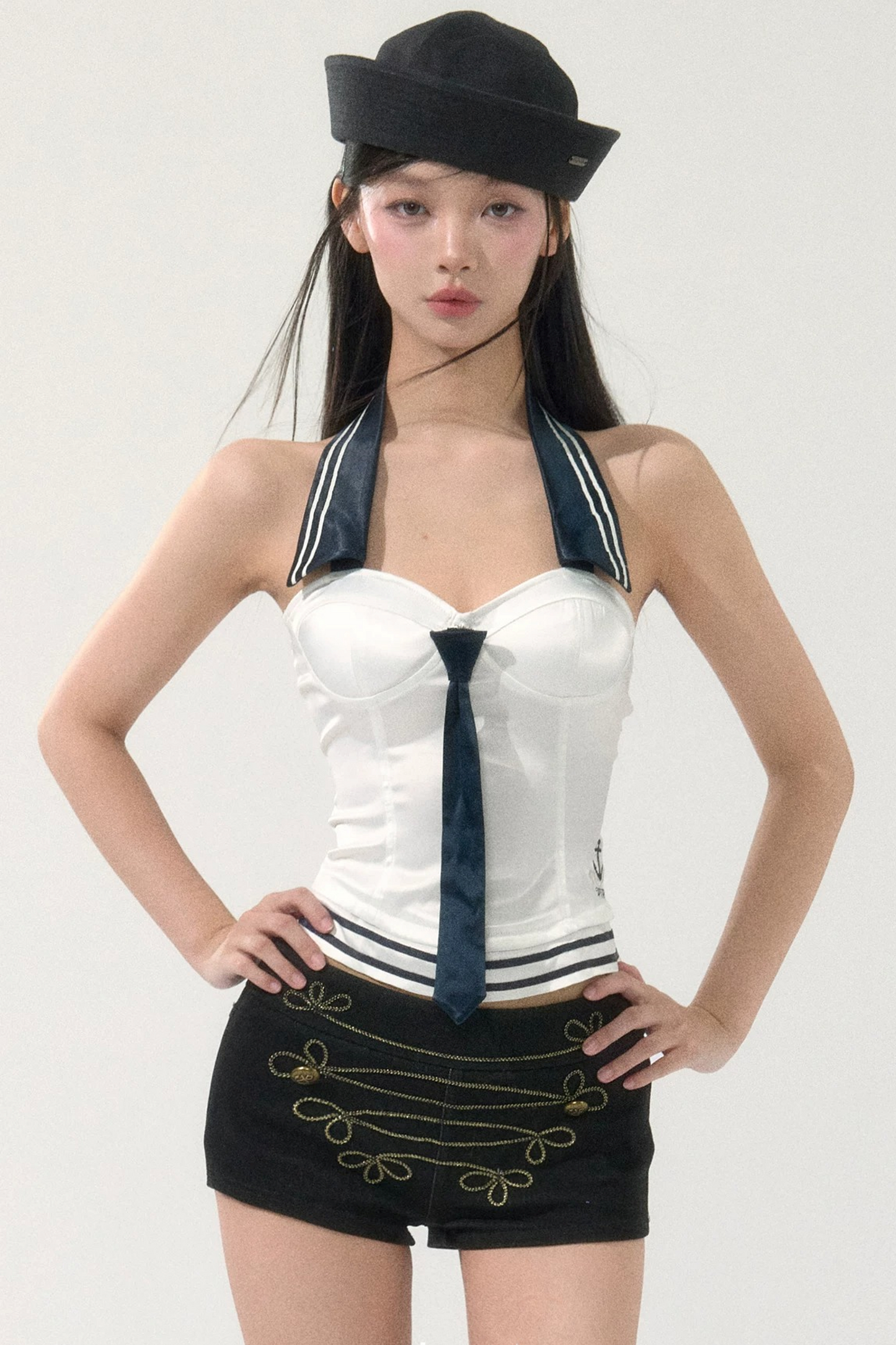 Vintage Ribbon Low-Waist Shorts