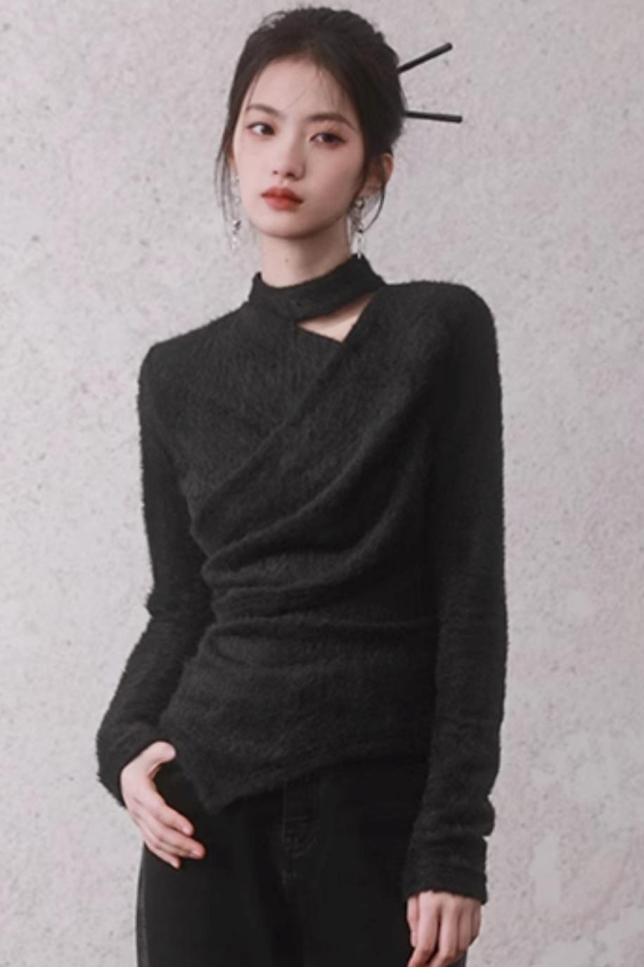 Maillard Halterneck Knit Sweater