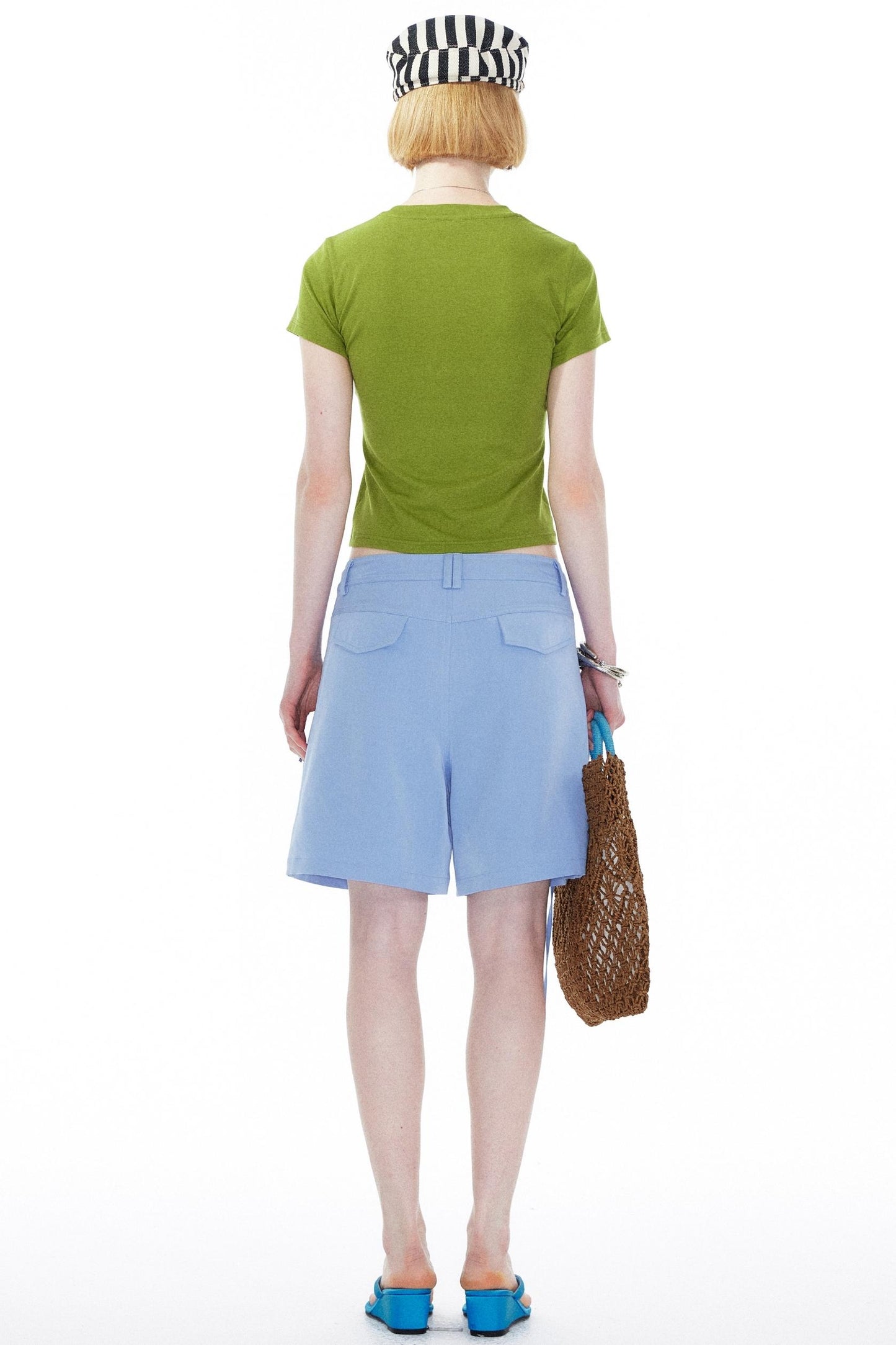 Sky Blue Straight Leg Pants