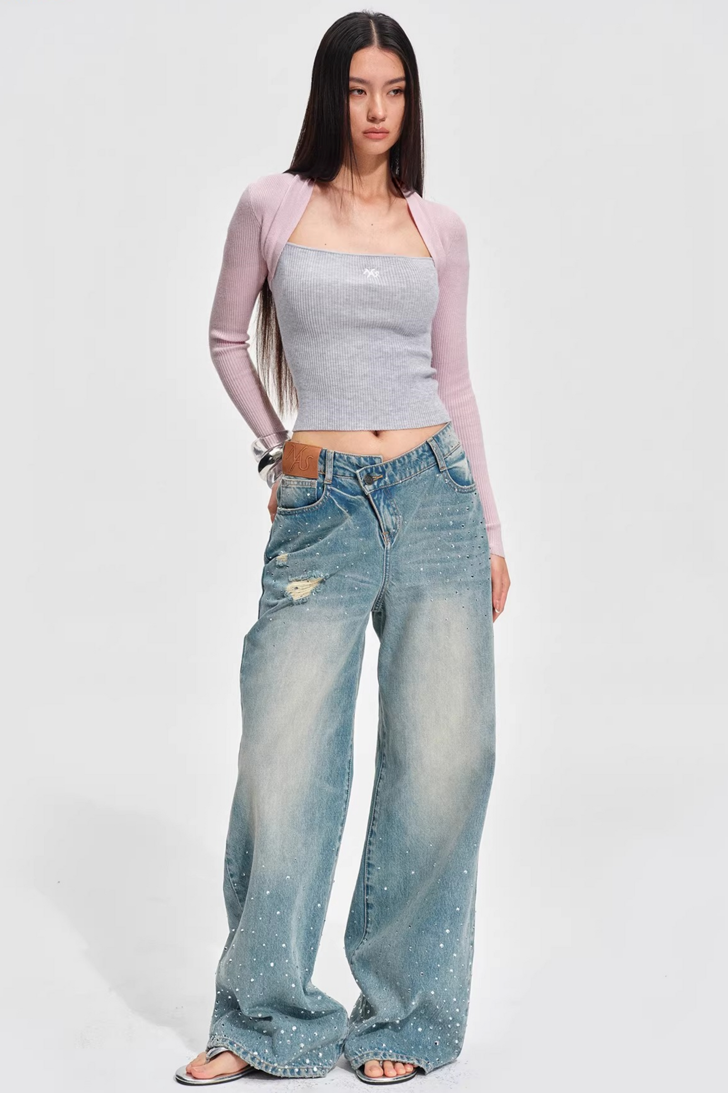 Color-Blocked Wool Knit Sweater