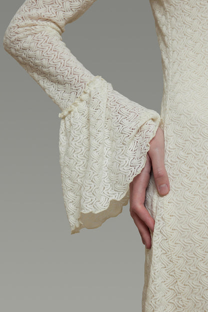 French Flared Cutout Dress