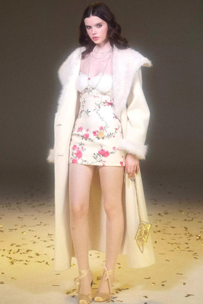 프린트 울 튜브 원피스 세트