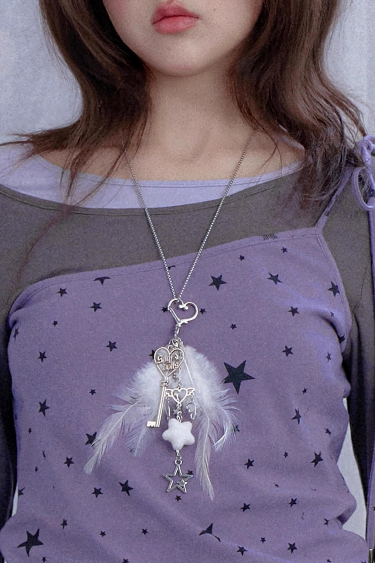 Angel Feather Key Pendant