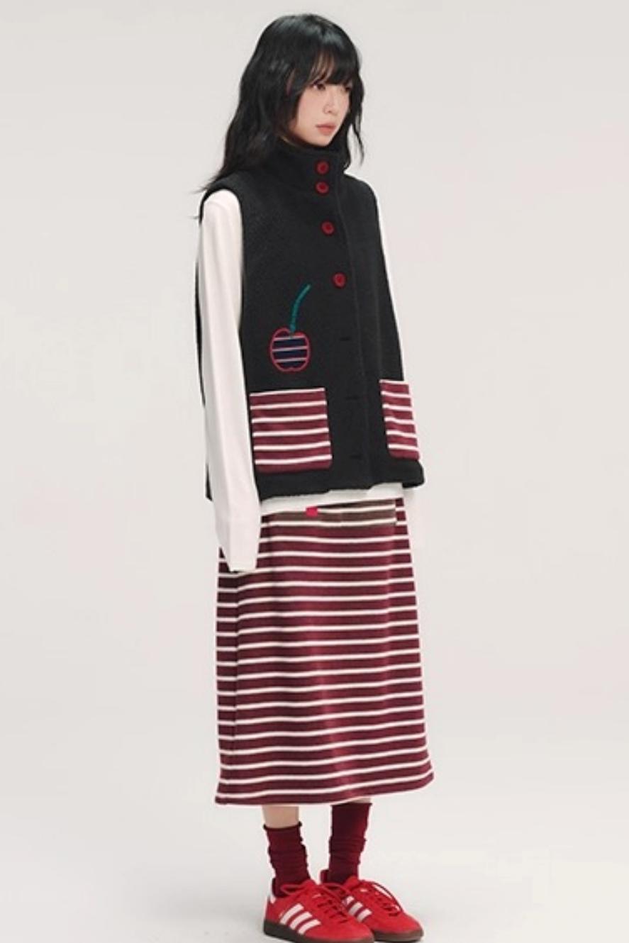 Colorful 3D Embroidery Skirt