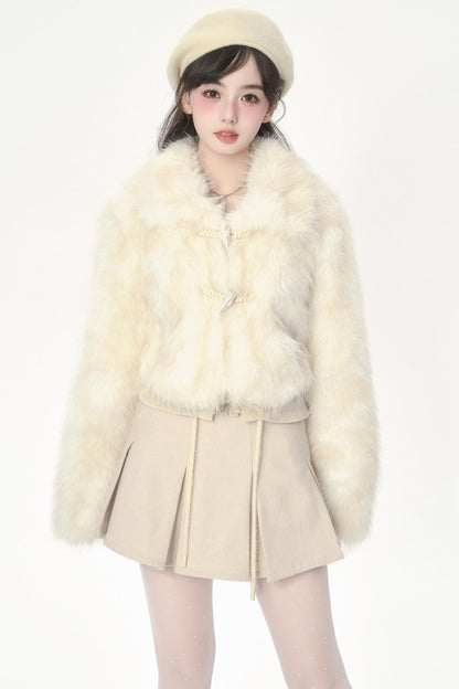 Gradient Faux Fur Jacket