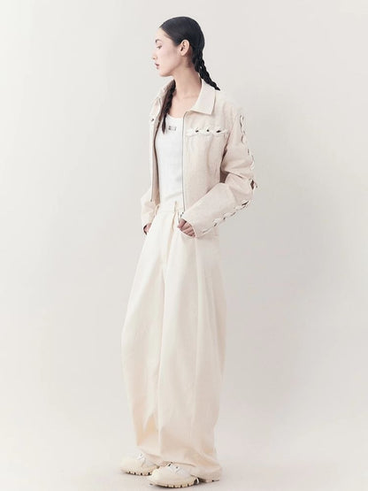 Loose Lazy Cocoon Straight Wide Leg Casual Pants