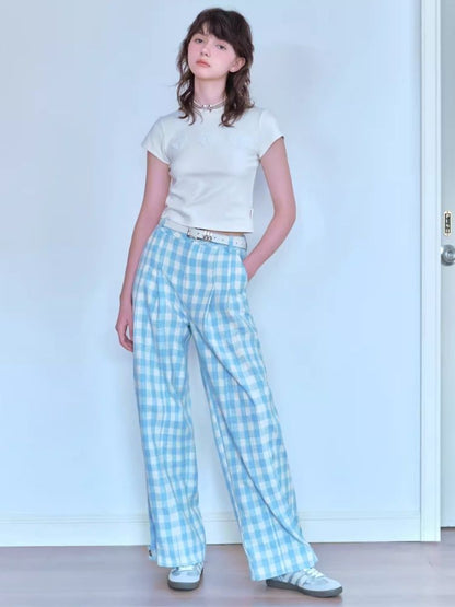 Clash Plaid Long Pants