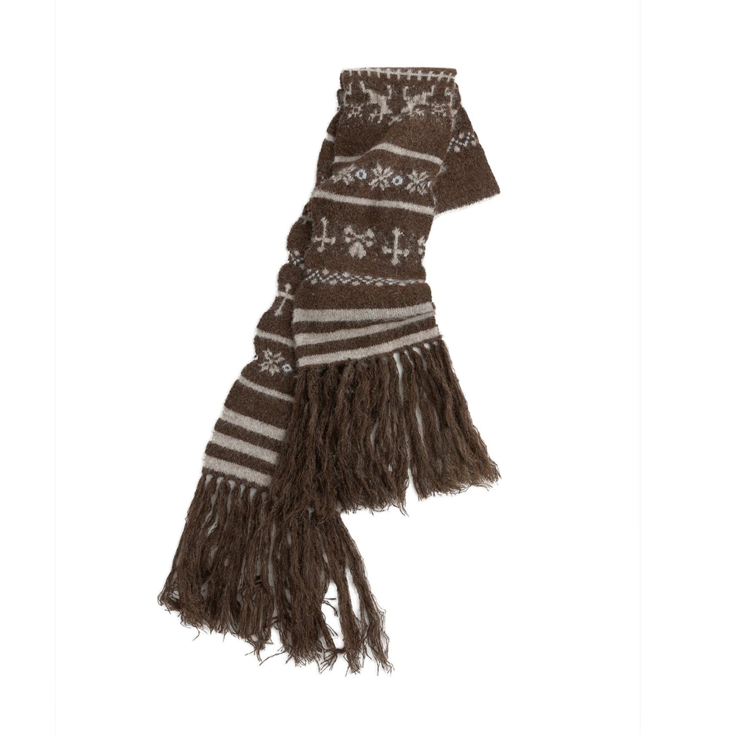 Fair Isle Wave Jacquard Scarf