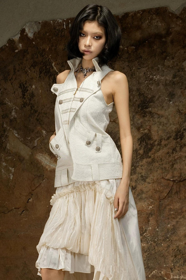 Sleeveless Gothic Halter Top