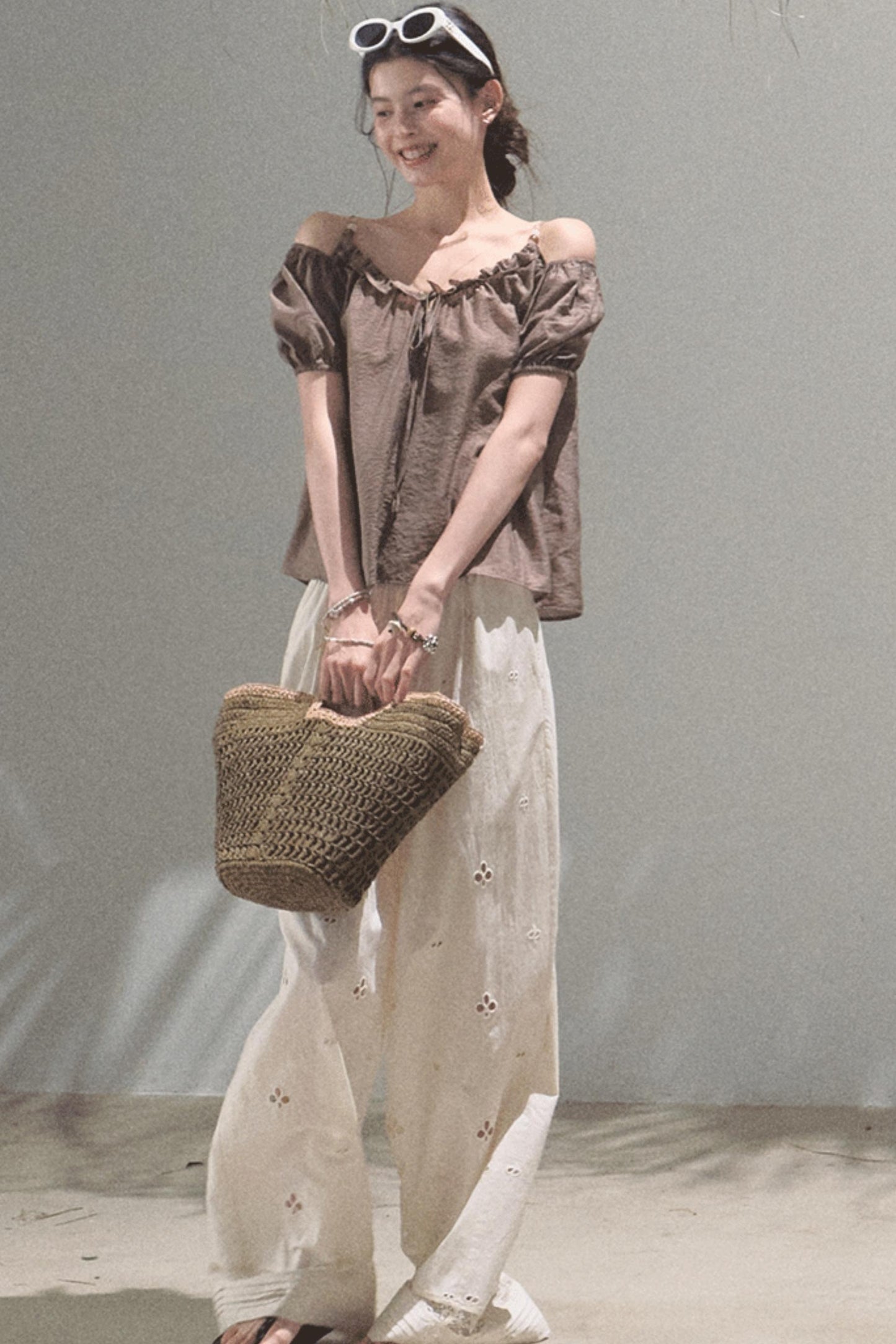 Self-Love Embroidered Summer Pants