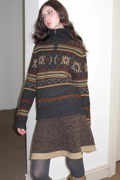 Fireplace Night Wool Sweater Set-Up
