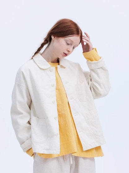 Loose Doll Model Pullover Tie Shirt