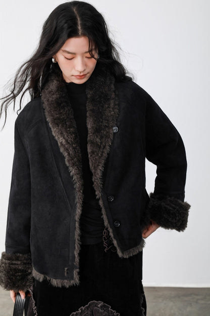 Black Velvet Suede Jacket