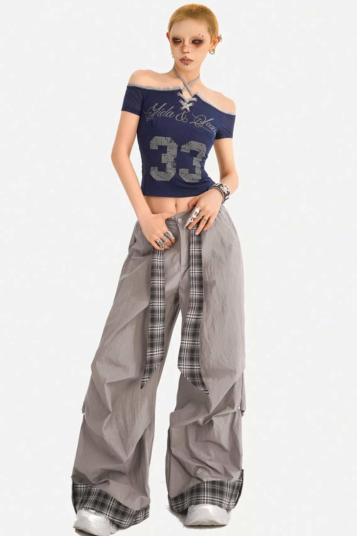 Off-Shoulder Halter T-Shirt