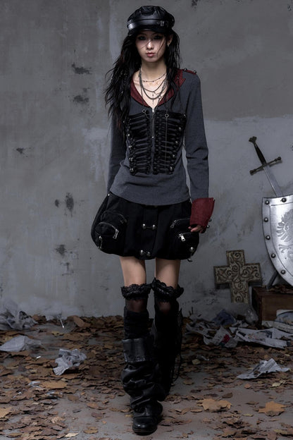 Court Street Leather Skirt