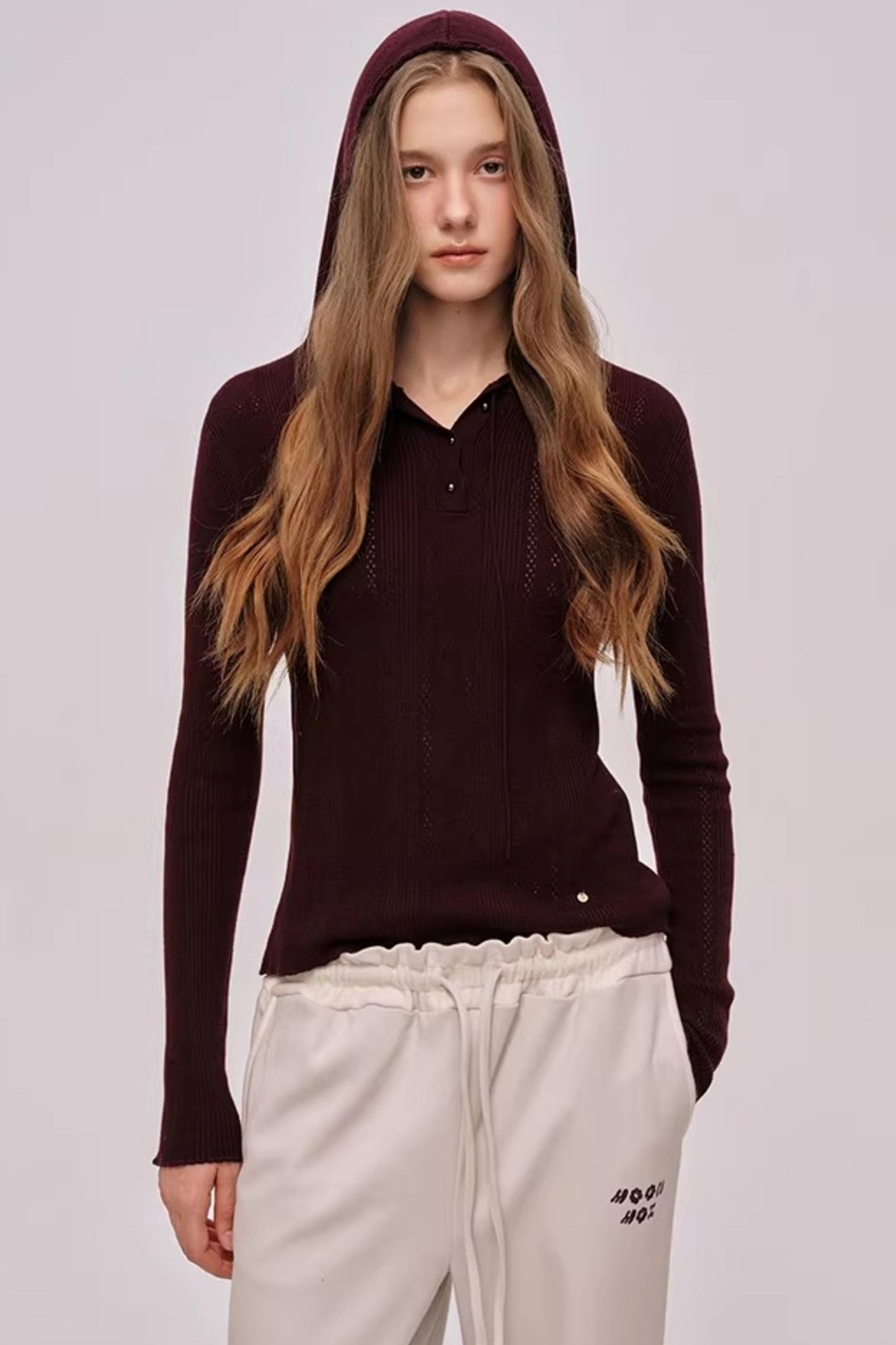 Sheep Wool Silk Hooded Sweater