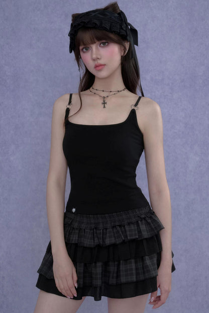 Dunkelherziges Camisole-Oberteil