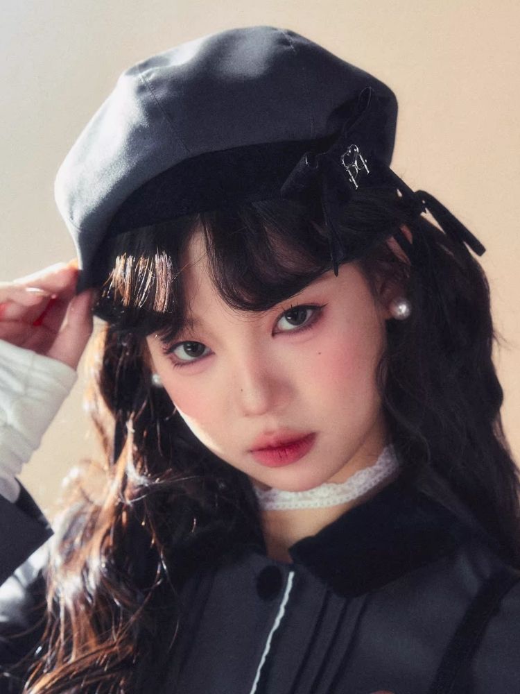 Bow Elastic Adjustable Beret