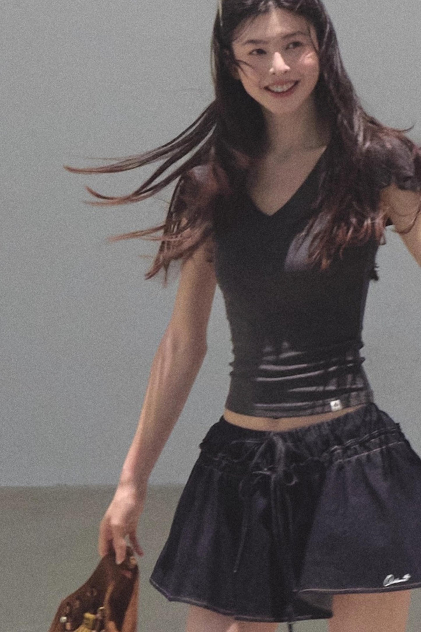 Embroidered Lyocell Puffy A-Line Skirt