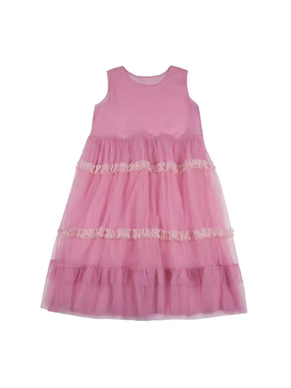 Mesh doll models undershirt dress