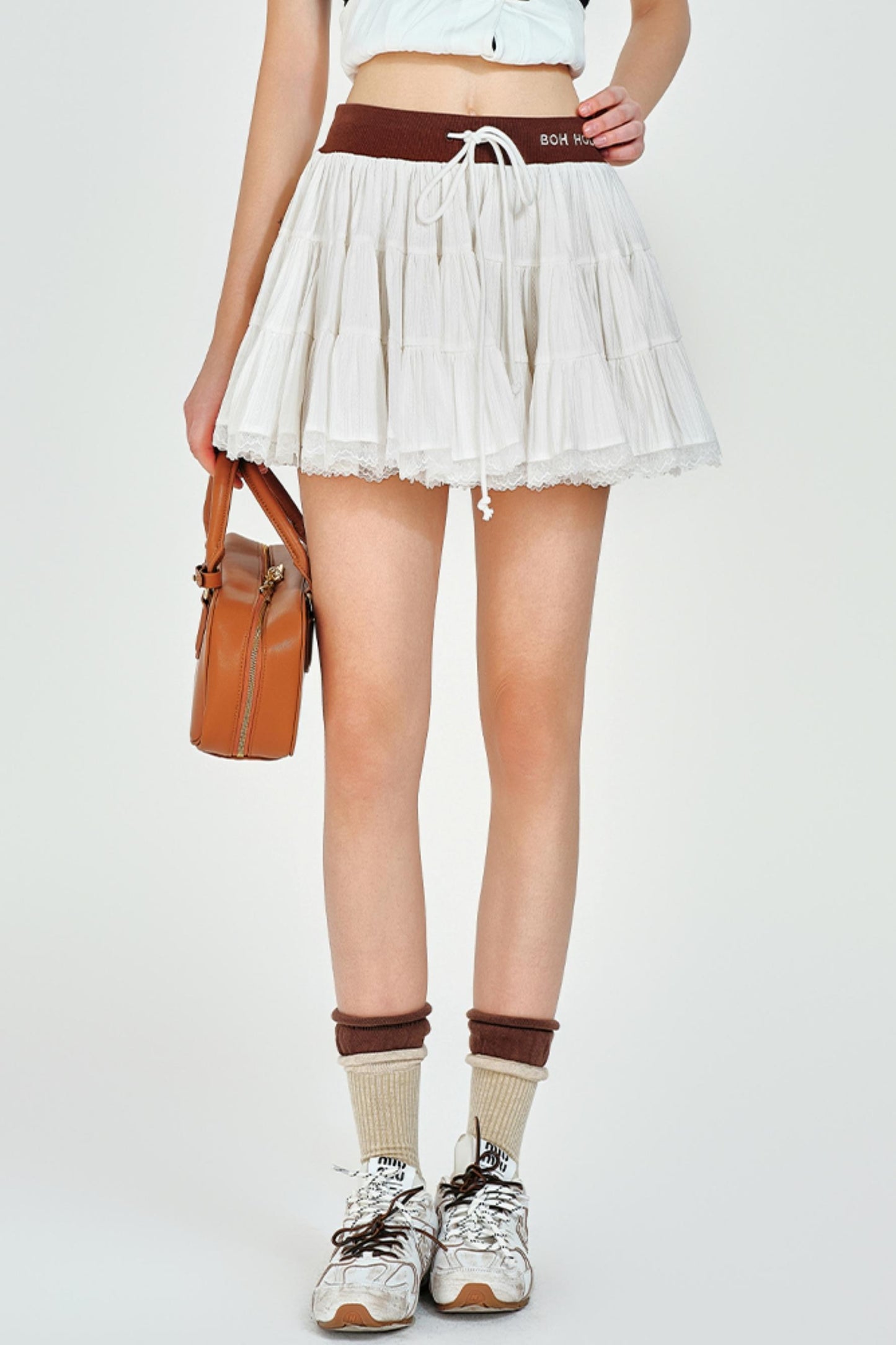 Pleated Mint Cake Skirt