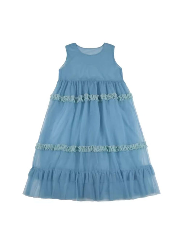 Mesh doll models undershirt dress