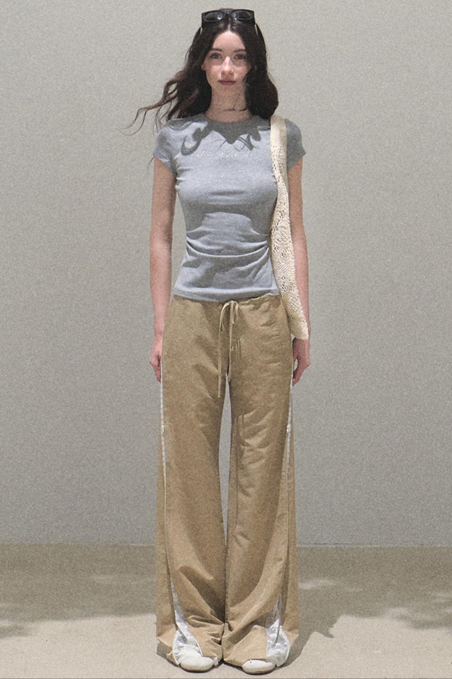 Copper Tencel Wide-Leg Pants