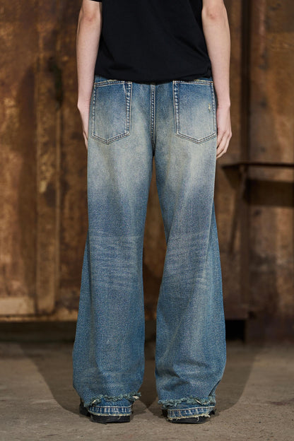 Vintage Destroyed Denim Trousers