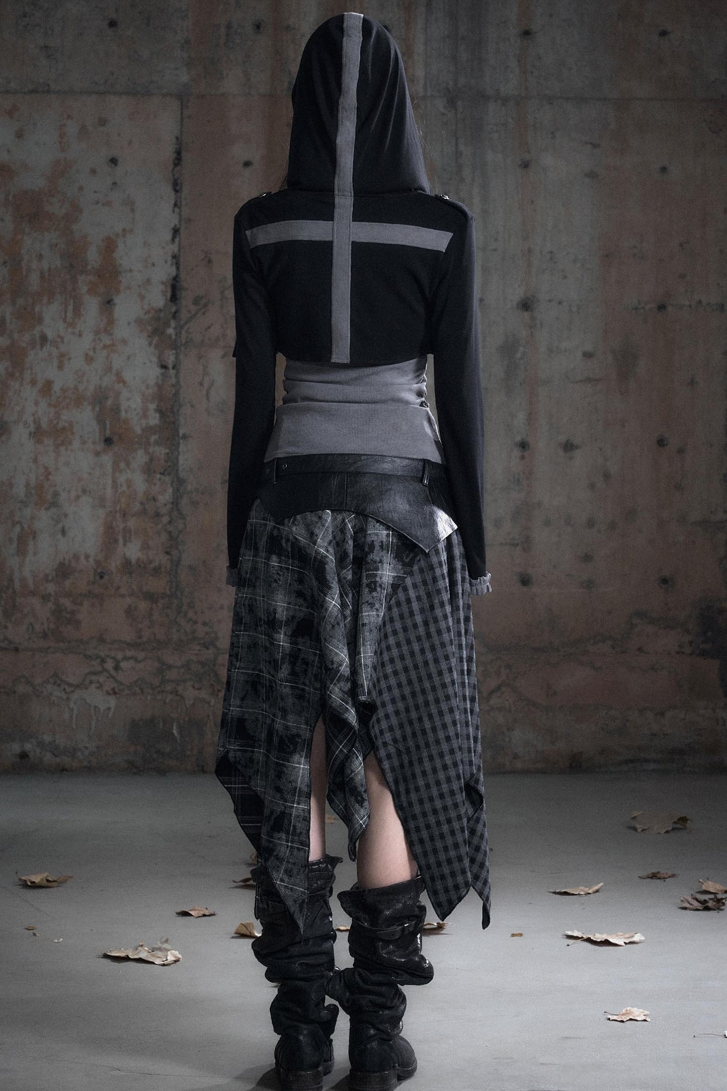 Velvet Plaid Midi Skirt