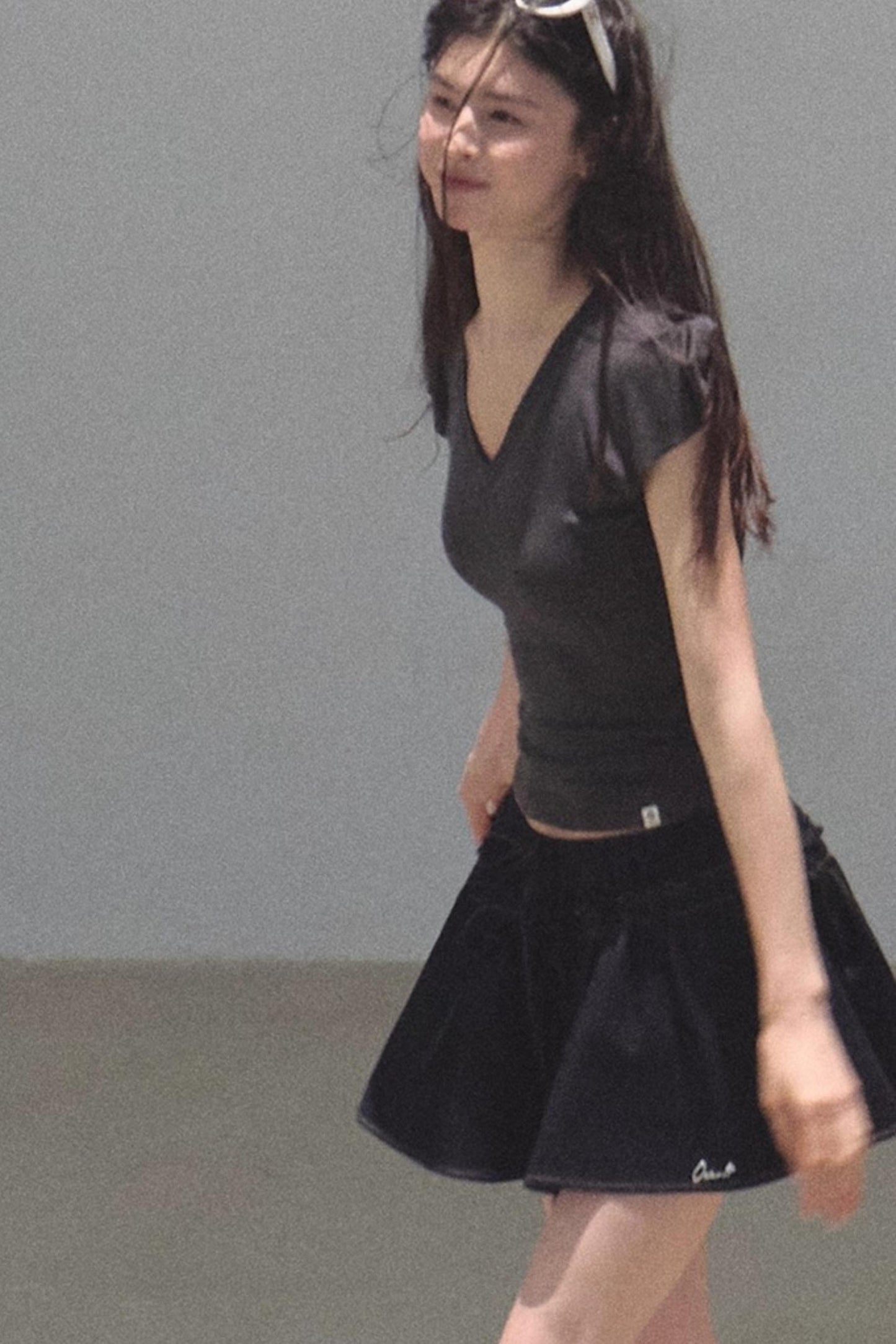 Embroidered Lyocell Puffy A-Line Skirt