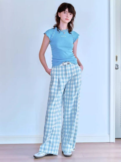 Clash Plaid Long Pants