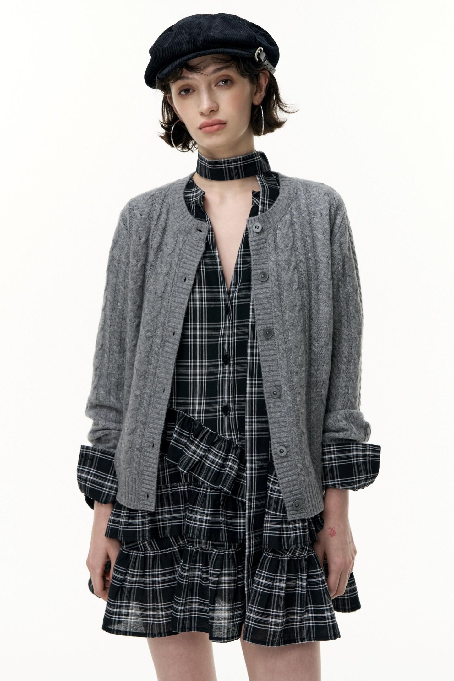 Salt Tea Plaid Shirt Dress