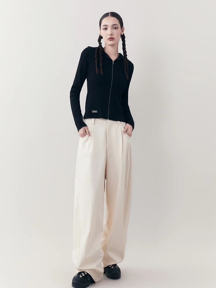 Loose Lazy Cocoon Straight Wide Leg Casual Pants