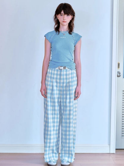 Clash Plaid Long Pants