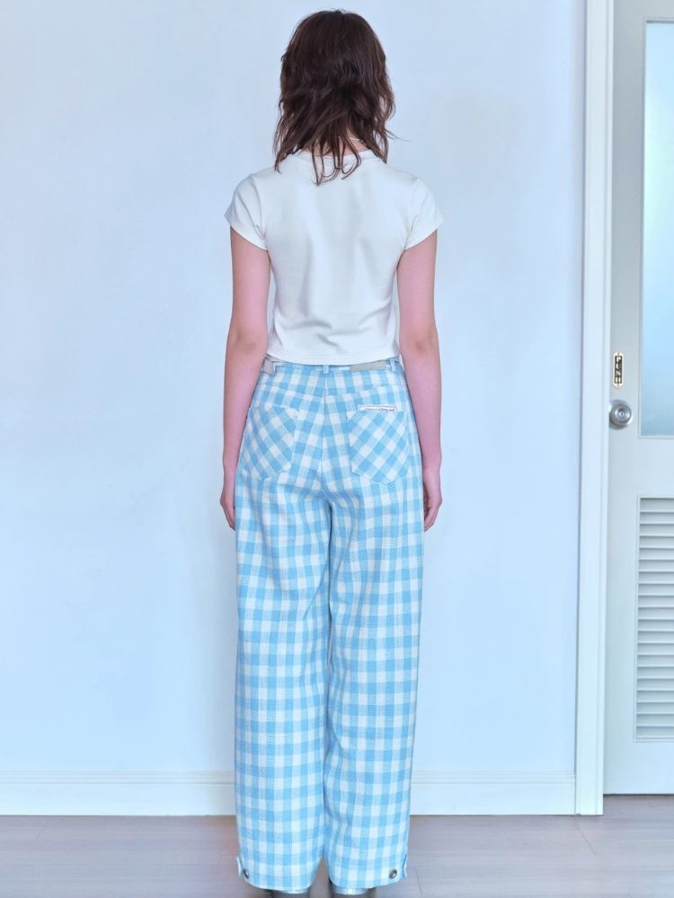 Clash Plaid Long Pants