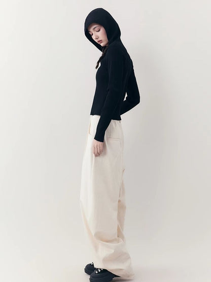 Loose Lazy Cocoon Straight Wide Leg Casual Pants