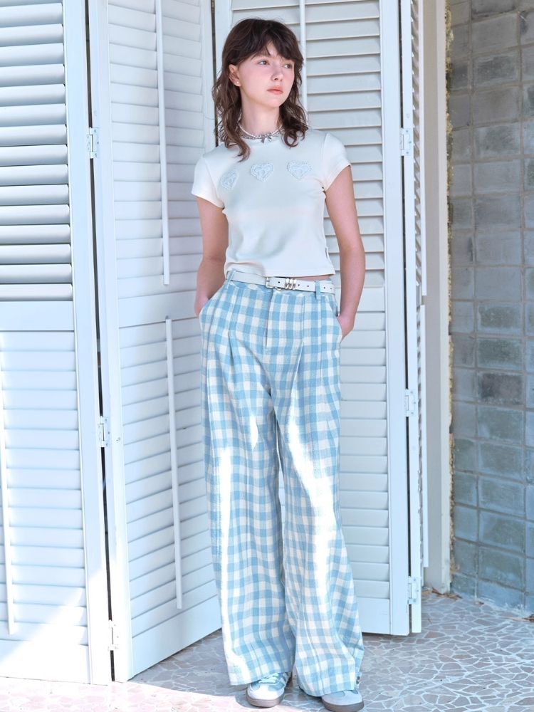 Clash Plaid Long Pants