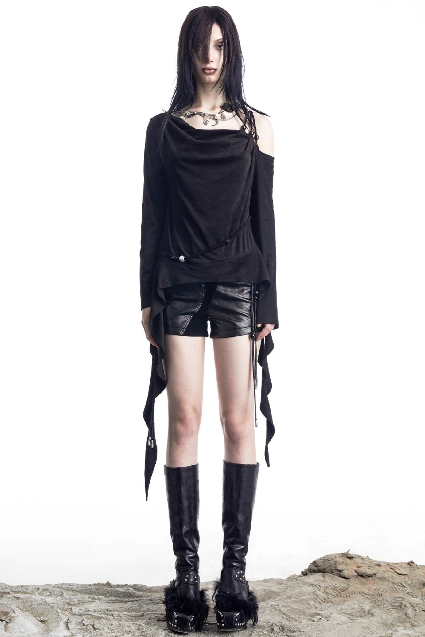 Pearl Beaded Off-Shoulder Top