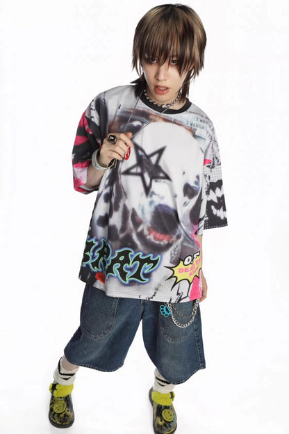 Graffiti Print Oversized T-Shirt