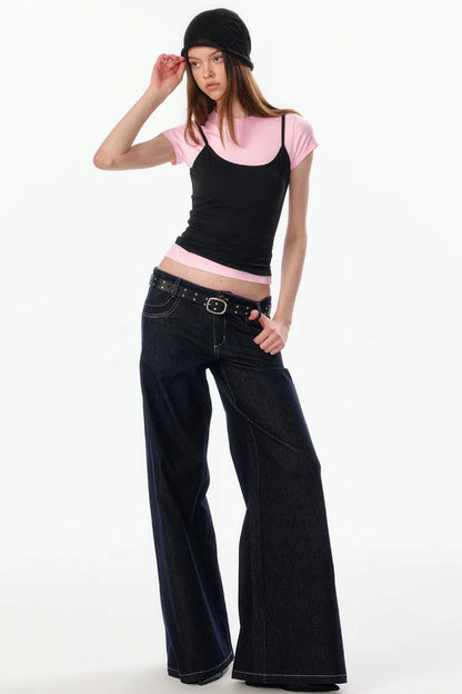 Retro Loose Denim Pants