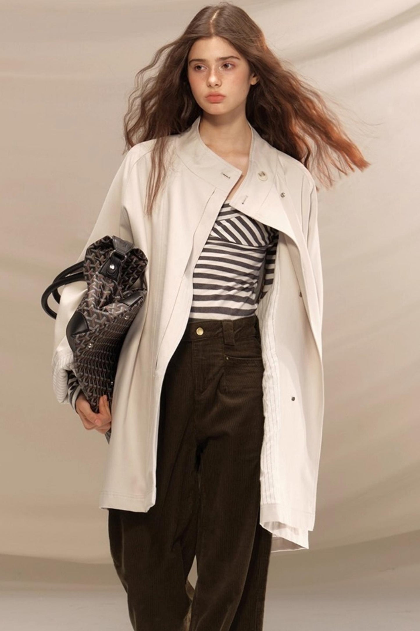 Amber Ginkgo Trench Coat