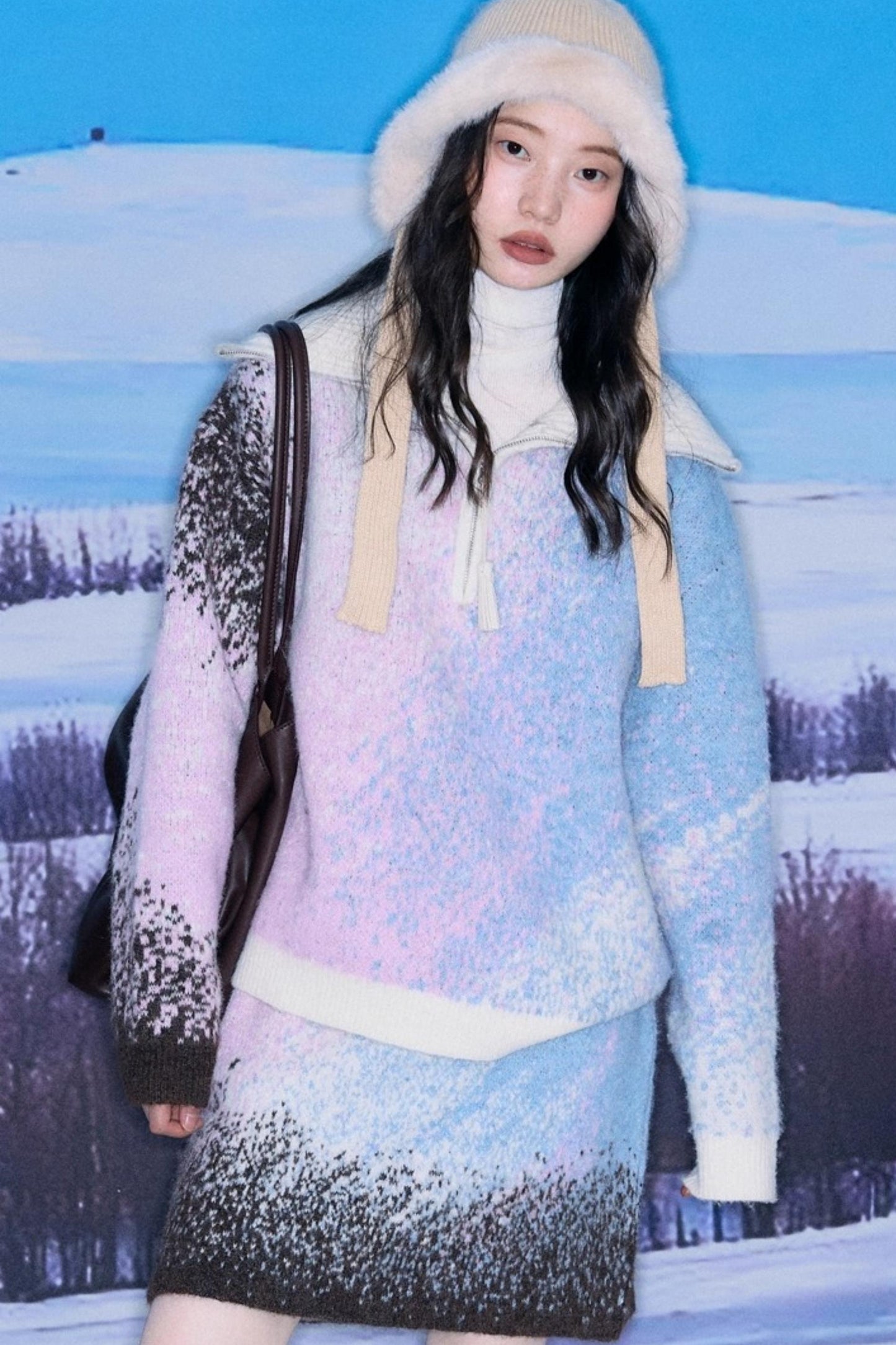 Gradient Wool Blend Winter Set-Up