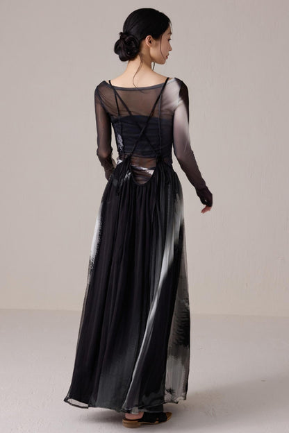 Chic Black Silk T-Shirt Dress