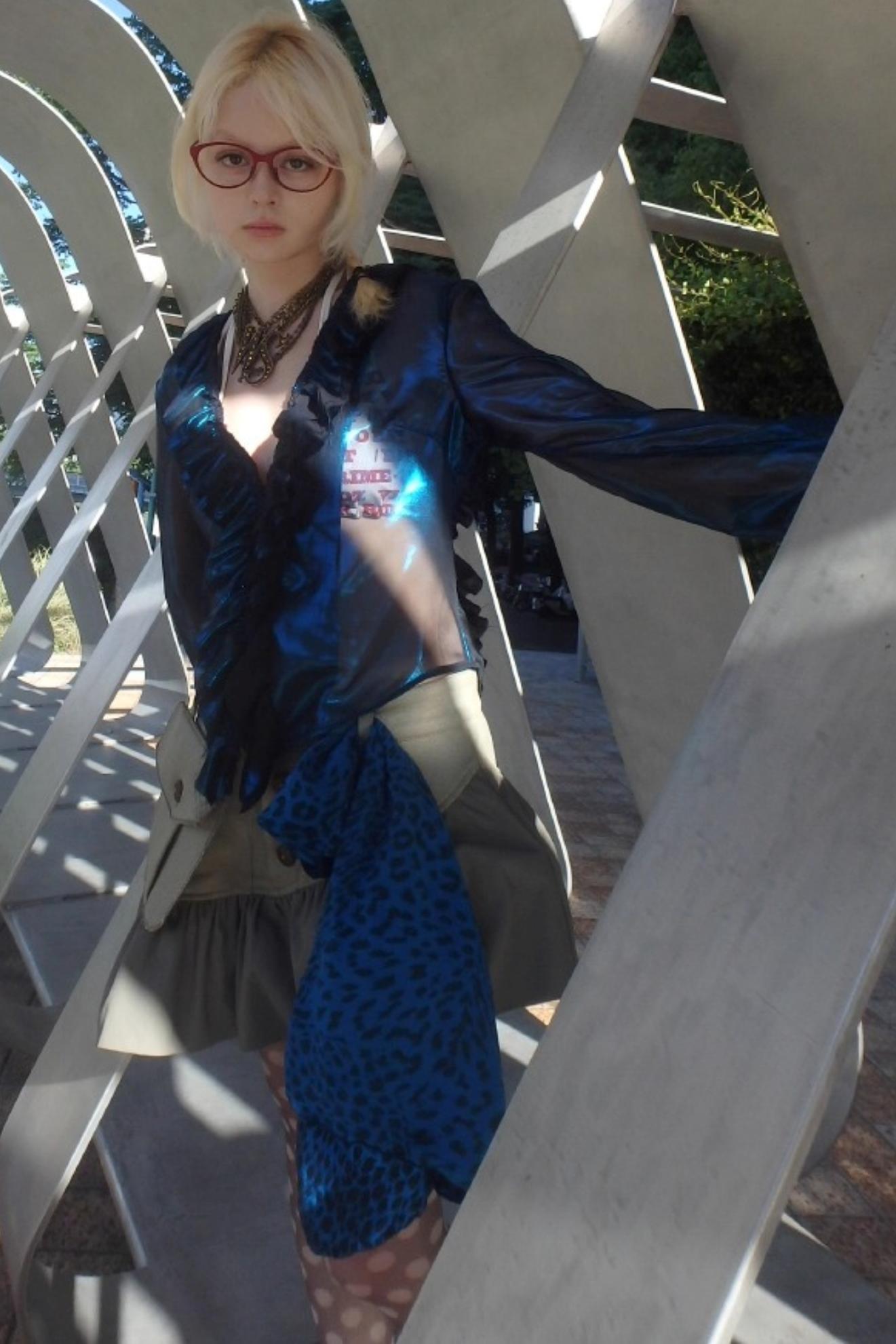 Shattered Blue Mesh Cardigan