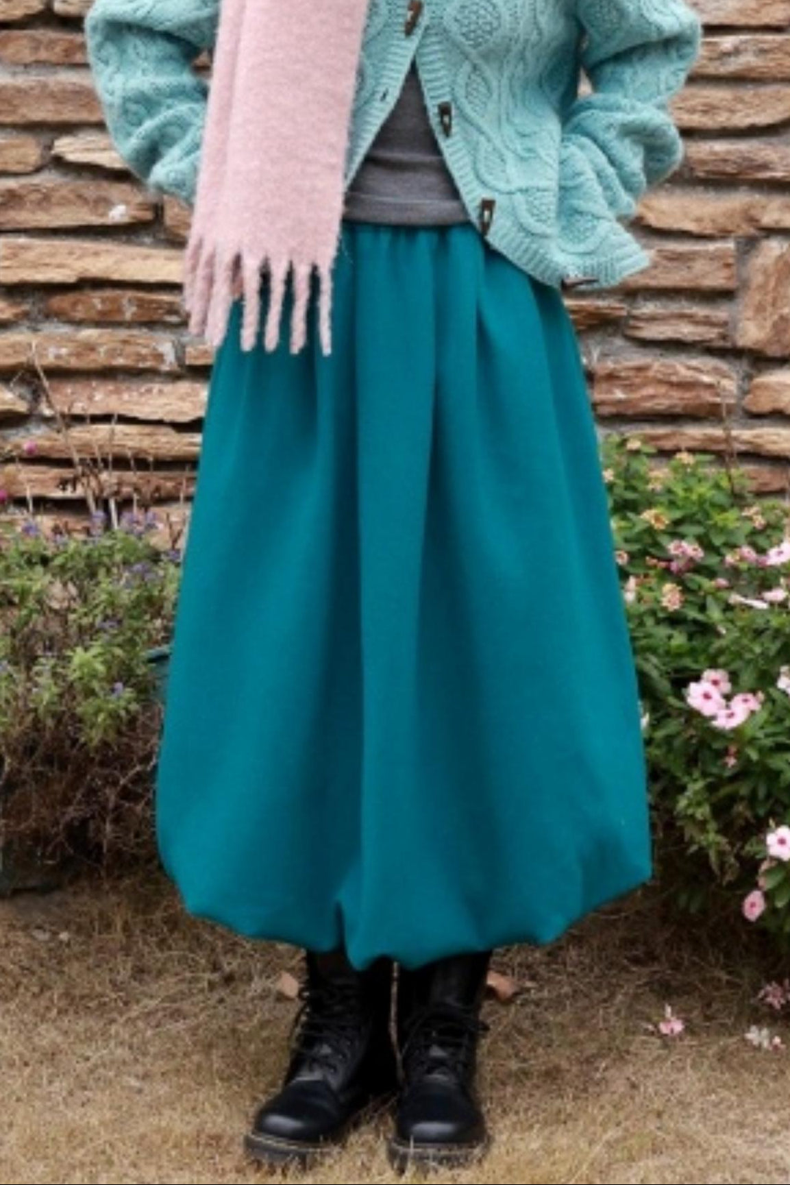 Velvet Knit Midi Skirt