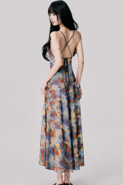 French Halter Swing Dress