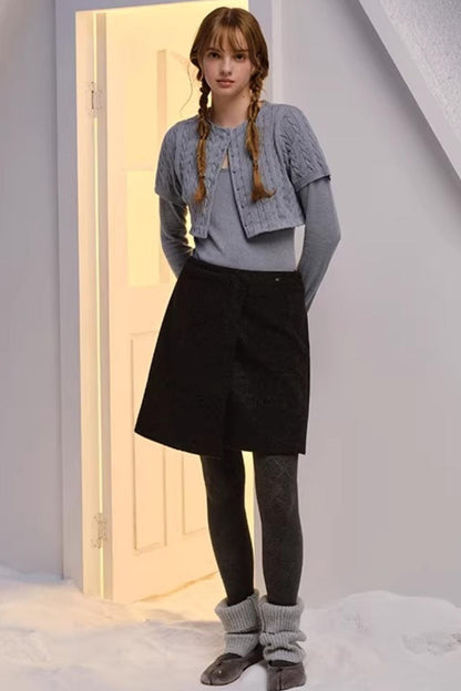 Twisted Pattern Cardigan Set