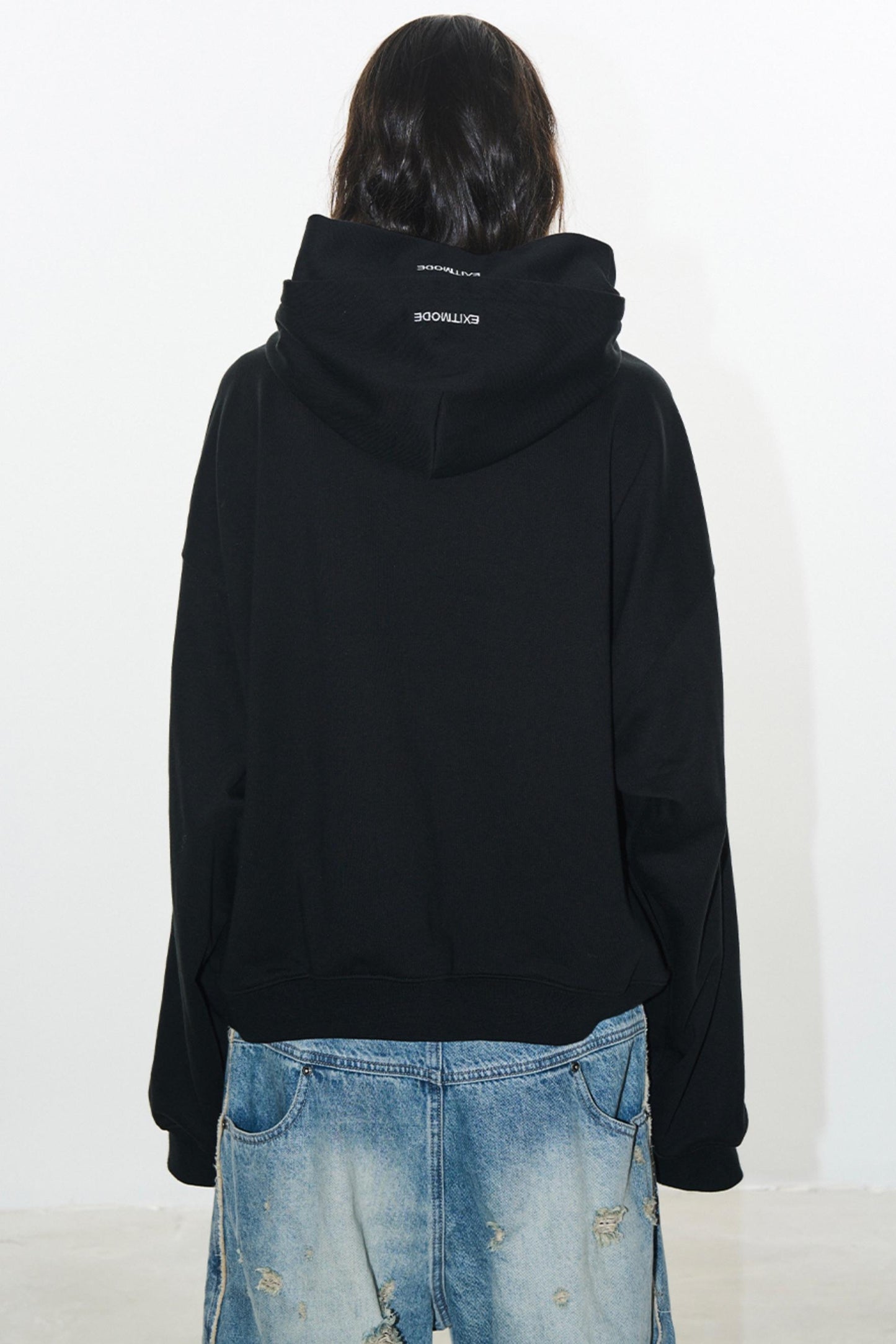 Faux Layered Sweatshirt Jacket