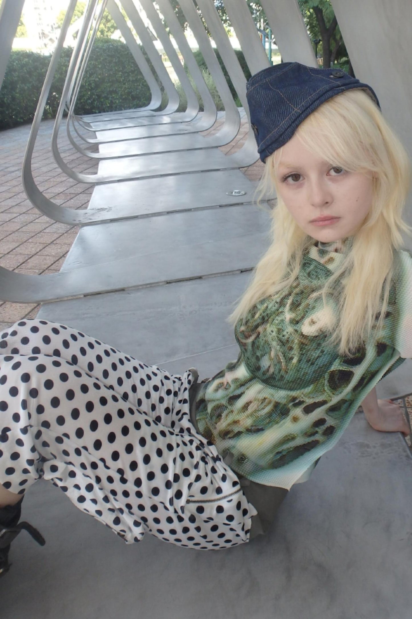 Front Polka Dot Pants