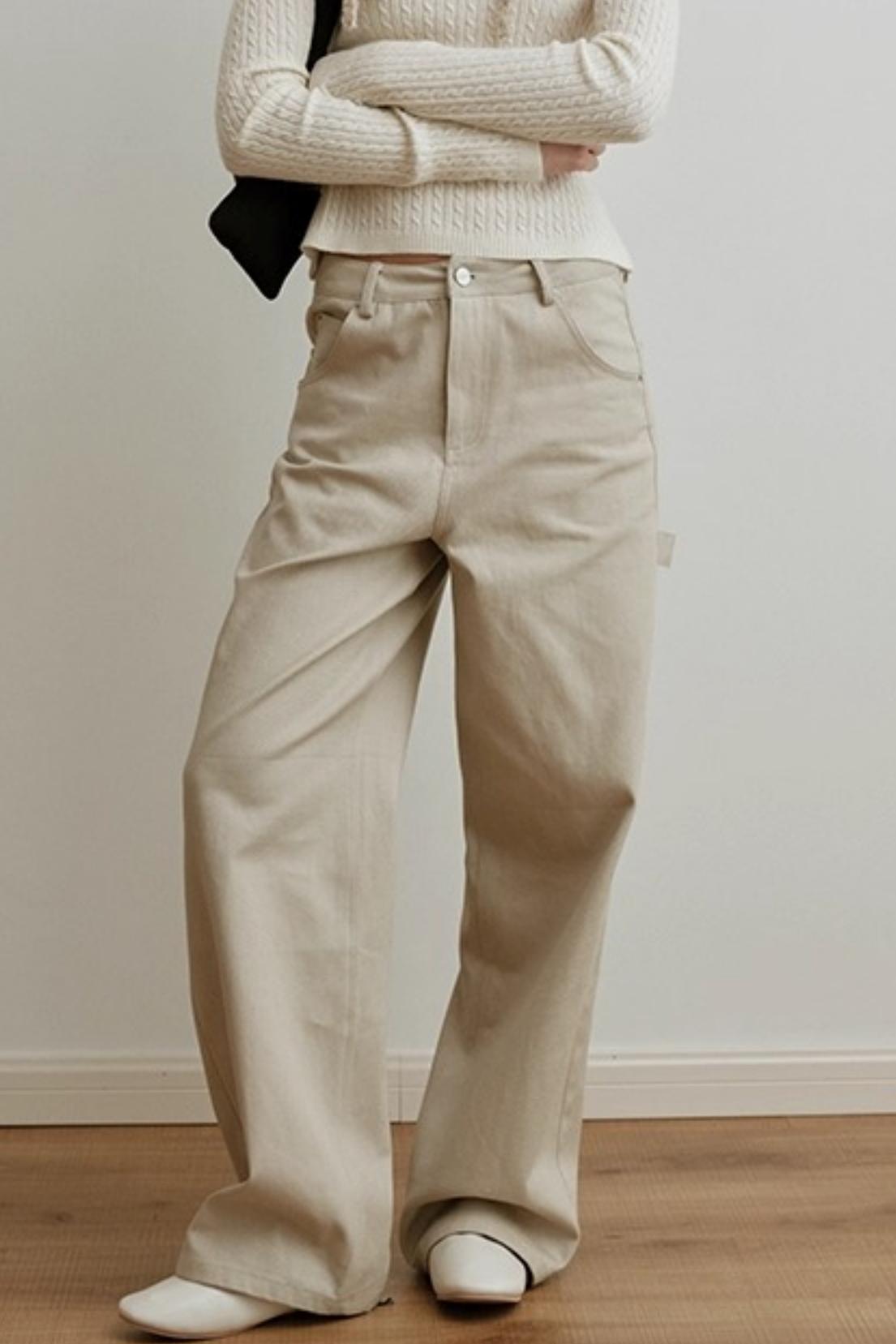 Embroidered Airy Drapey Pants